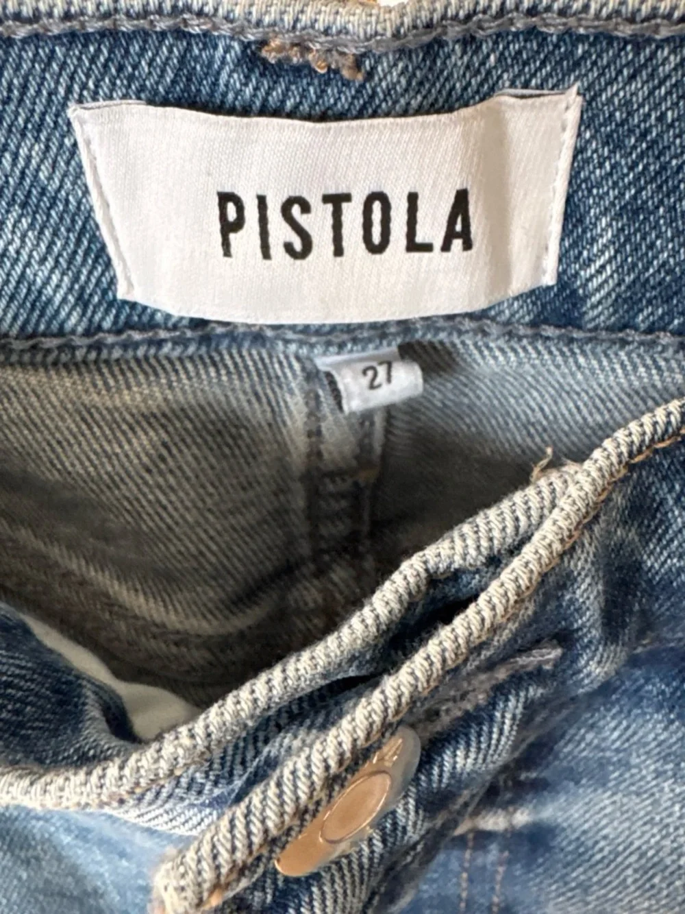 Pistola Mid-Blue Straight-Leg Jeans